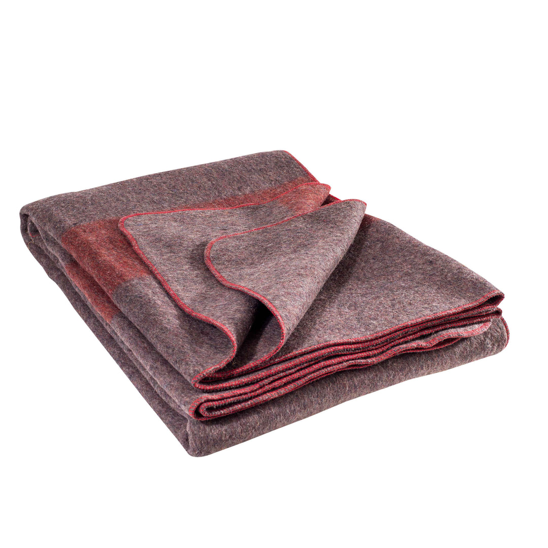 Wool blanket Swiss with embroidered cross 