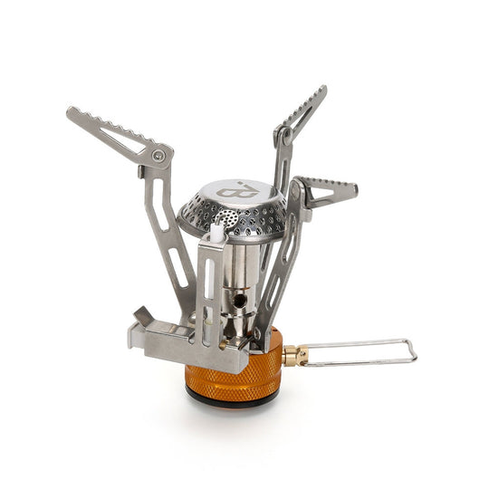 Gas stove with piezo ignition, foldable 