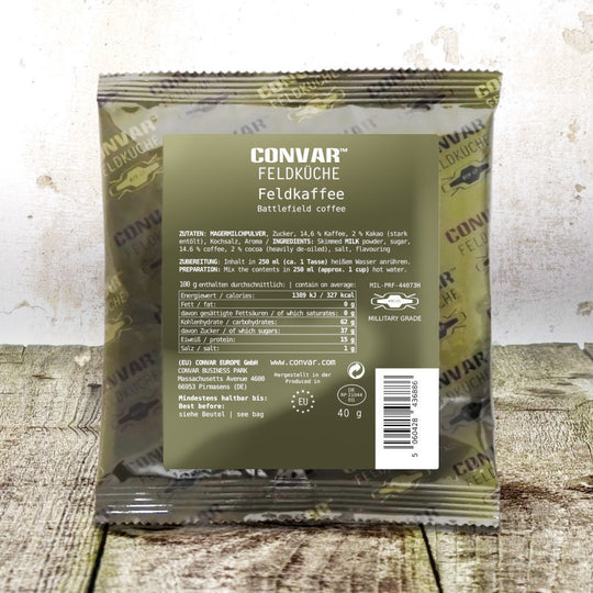 CONVAR™ Feldküche Feldkaffee – Instant-Kaffee Outdoor &amp; Notvorrat